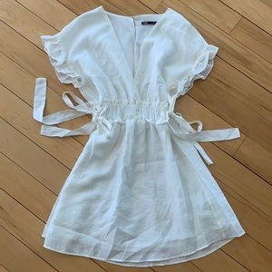 White spring mini dress